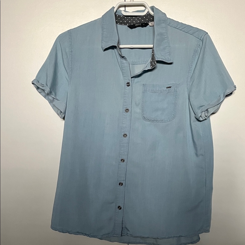 Only Light Blue Women's Button Down Shirt
